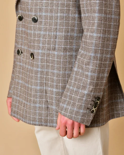 La Piscine Paris Blazer en laine à carreaux Lardini*Homme Blousons & Vestes