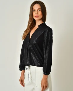 La Piscine Paris Blouse à fils métalliques Chemins Blancs*Femme Chemisiers & Blouses