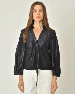 La Piscine Paris Blouse à fils métalliques Chemins Blancs*Femme Chemisiers & Blouses