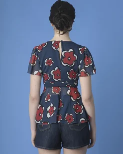 La Piscine Paris Blouse à imprimé fleuri Red Valentino*Femme Chemisiers & Blouses