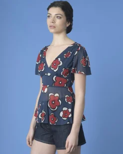 La Piscine Paris Blouse à imprimé fleuri Red Valentino*Femme Chemisiers & Blouses