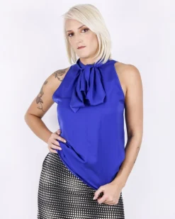 La Piscine Paris Blouse à lavallière en crêpe satinée e Laurel*Femme Chemisiers & Blouses