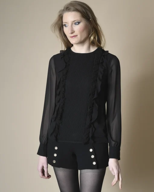 La Piscine Paris Blouse à plis et volants Edward Achour*Femme Chemisiers & Blouses