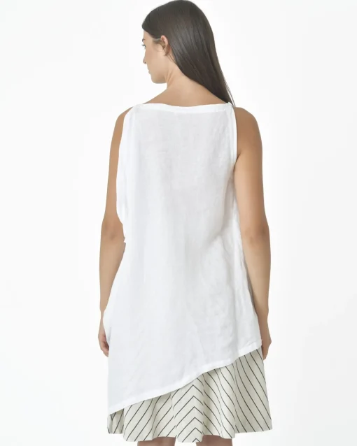 La Piscine Paris Blouse asymétrique col bateau en lin Lim*Femme Chemisiers & Blouses
