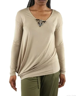 La Piscine Paris Blouse asymétrique froncée à bijoux Jijil*Femme Chemisiers & Blouses