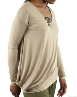 La Piscine Paris Blouse asymétrique froncée à bijoux Jijil*Femme Chemisiers & Blouses