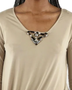 La Piscine Paris Blouse asymétrique froncée à bijoux Jijil*Femme Chemisiers & Blouses