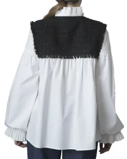 La Piscine Paris Blouse bi-matière Edward Achour*Femme Chemisiers & Blouses