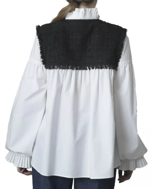 La Piscine Paris Blouse bi-matière Edward Achour*Femme Chemisiers & Blouses