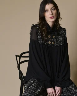 La Piscine Paris Blouse bimatière e Edward Achour*Femme Chemisiers & Blouses