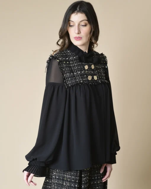 La Piscine Paris Blouse bimatière e Edward Achour*Femme Chemisiers & Blouses