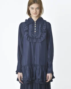 La Piscine Paris Blouse e navy Edward Achour*Femme Chemisiers & Blouses