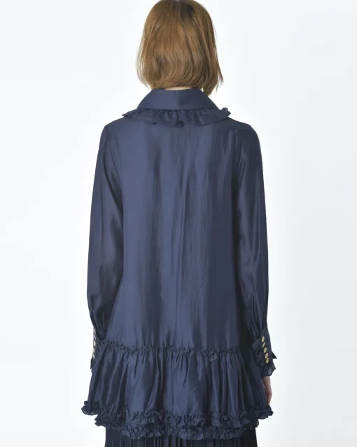 La Piscine Paris Blouse e navy Edward Achour*Femme Chemisiers & Blouses