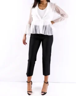 La Piscine Paris Blouse cache cœur en organza de soie Space Simona Corsellini*Femme Chemisiers & Blouses