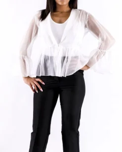 La Piscine Paris Blouse cache cœur en organza de soie Space Simona Corsellini*Femme Chemisiers & Blouses