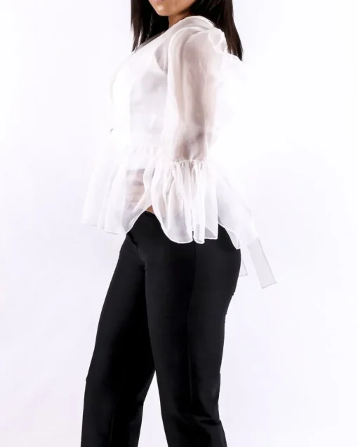 La Piscine Paris Blouse cache cœur en organza de soie Space Simona Corsellini*Femme Chemisiers & Blouses
