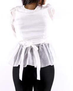 La Piscine Paris Blouse cache cœur en organza de soie Space Simona Corsellini*Femme Chemisiers & Blouses
