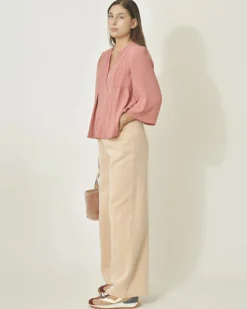 La Piscine Paris Blouse en crêpe légère Chemins Blancs*Femme Chemisiers & Blouses