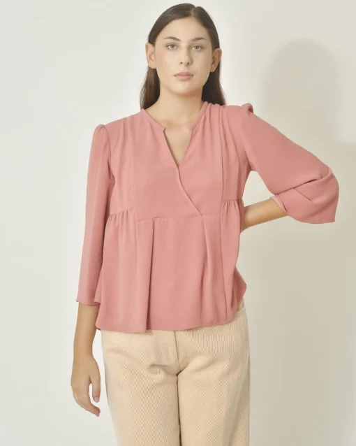 La Piscine Paris Blouse en crêpe légère Chemins Blancs*Femme Chemisiers & Blouses