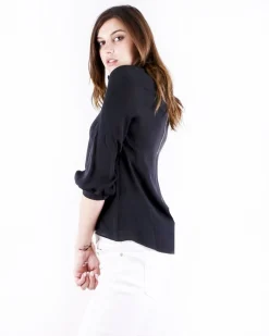La Piscine Paris Blouse en mousseline à boutons griffés Balmain*Femme Chemisiers & Blouses