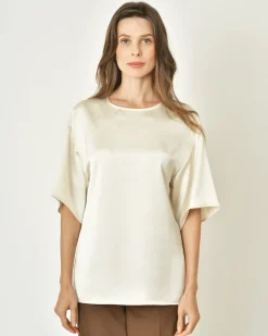 La Piscine Paris Blouse en satin à manches cloches P.a.r.o.s.h*Femme Chemisiers & Blouses