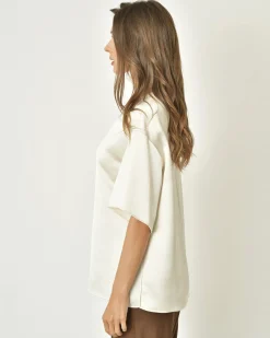 La Piscine Paris Blouse en satin à manches cloches P.a.r.o.s.h*Femme Chemisiers & Blouses