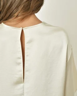 La Piscine Paris Blouse en satin à manches cloches P.a.r.o.s.h*Femme Chemisiers & Blouses