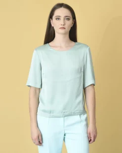 La Piscine Paris Blouse en satin à plumes Maison Père*Femme Chemisiers & Blouses