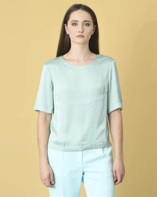 La Piscine Paris Blouse en satin à plumes Maison Père*Femme Chemisiers & Blouses
