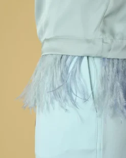 La Piscine Paris Blouse en satin à plumes Maison Père*Femme Chemisiers & Blouses