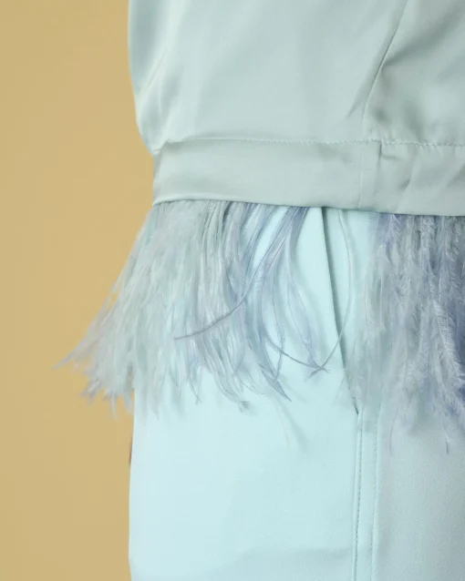 La Piscine Paris Blouse en satin à plumes Maison Père*Femme Chemisiers & Blouses