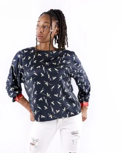 La Piscine Paris Blouse en satin à imprimés fantaisies Nenette*Femme Chemisiers & Blouses