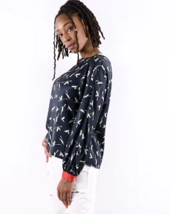 La Piscine Paris Blouse en satin à imprimés fantaisies Nenette*Femme Chemisiers & Blouses