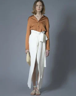 La Piscine Paris Blouse en serge satinée à poches Chloe Stora*Femme Chemisiers & Blouses