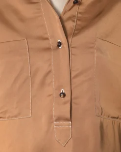 La Piscine Paris Blouse en serge satinée à poches Chloe Stora*Femme Chemisiers & Blouses
