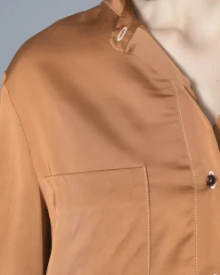 La Piscine Paris Blouse en serge satinée à poches Chloe Stora*Femme Chemisiers & Blouses