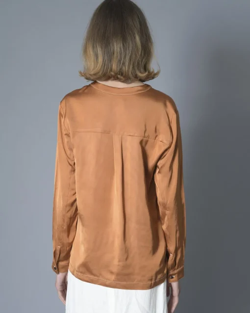 La Piscine Paris Blouse en serge satinée à poches Chloe Stora*Femme Chemisiers & Blouses