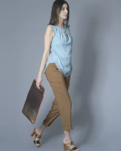La Piscine Paris Blouse en soie à fronces et fils métalliques Nenette*Femme Chemisiers & Blouses