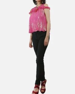 La Piscine Paris Blouse en soie lamé Space Simona Corsellini*Femme Chemisiers & Blouses