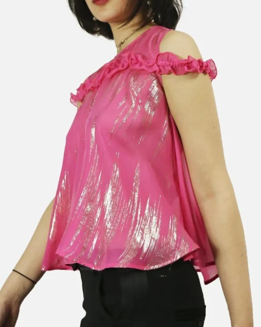 La Piscine Paris Blouse en soie lamé Space Simona Corsellini*Femme Chemisiers & Blouses