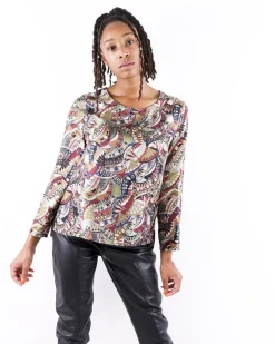 La Piscine Paris Blouse en soie à motifs japonisants Momoni*Femme Chemisiers & Blouses