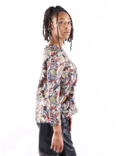 La Piscine Paris Blouse en soie à motifs japonisants Momoni*Femme Chemisiers & Blouses