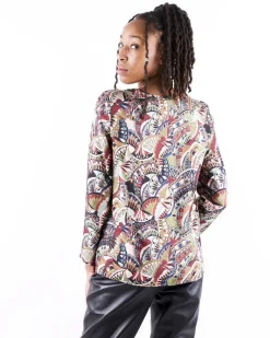 La Piscine Paris Blouse en soie à motifs japonisants Momoni*Femme Chemisiers & Blouses