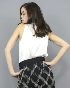 La Piscine Paris Blouse en soie noué au cou Space Simona Corsellini*Femme Chemisiers & Blouses
