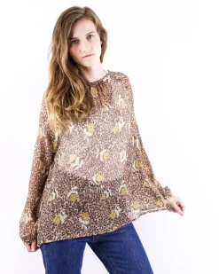 La Piscine Paris Blouse en soie à imprimé floral Momoni*Femme Chemisiers & Blouses