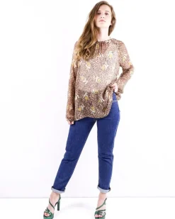La Piscine Paris Blouse en soie à imprimé floral Momoni*Femme Chemisiers & Blouses