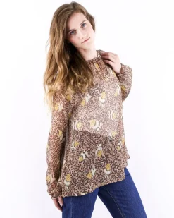 La Piscine Paris Blouse en soie à imprimé floral Momoni*Femme Chemisiers & Blouses