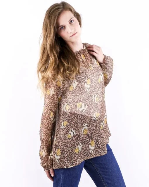 La Piscine Paris Blouse en soie à imprimé floral Momoni*Femme Chemisiers & Blouses