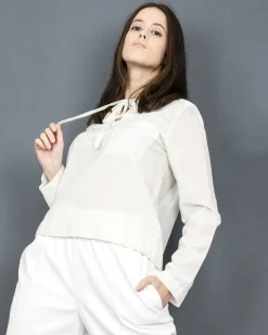 La Piscine Paris Blouse en viscose avec encolure en trou de serrure Momoni*Femme Chemisiers & Blouses