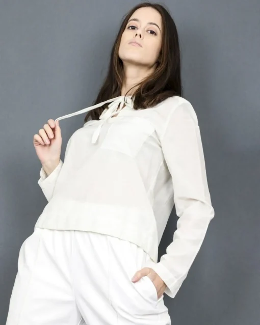 La Piscine Paris Blouse en viscose avec encolure en trou de serrure Momoni*Femme Chemisiers & Blouses